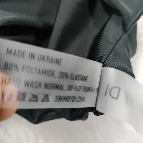 Swim by DI Black Cut-Out One-Piece Swimsuit With Rings & Adjustable Straps M - Picture 13 of 13